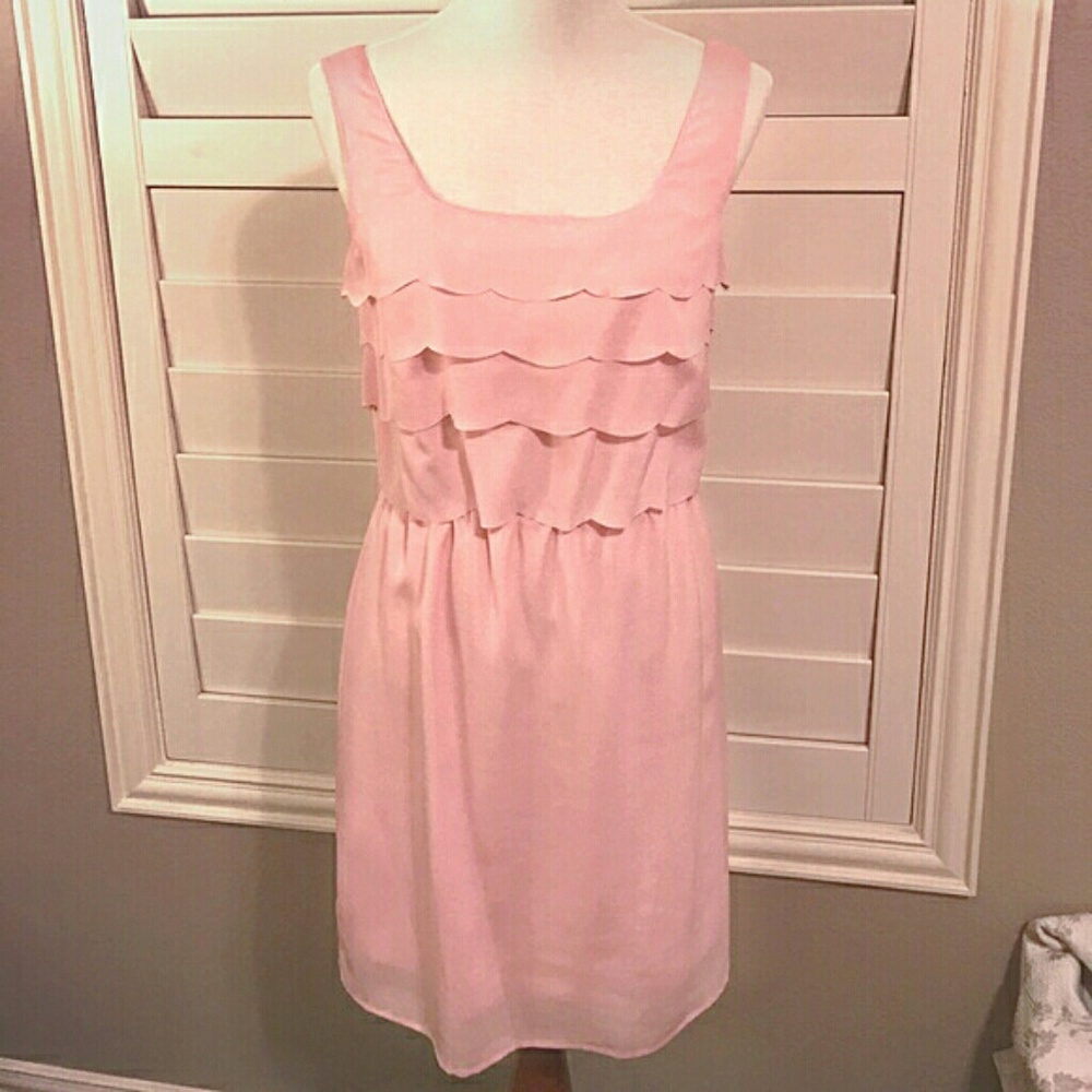 Gianni Bini Pink Scalloped Dress